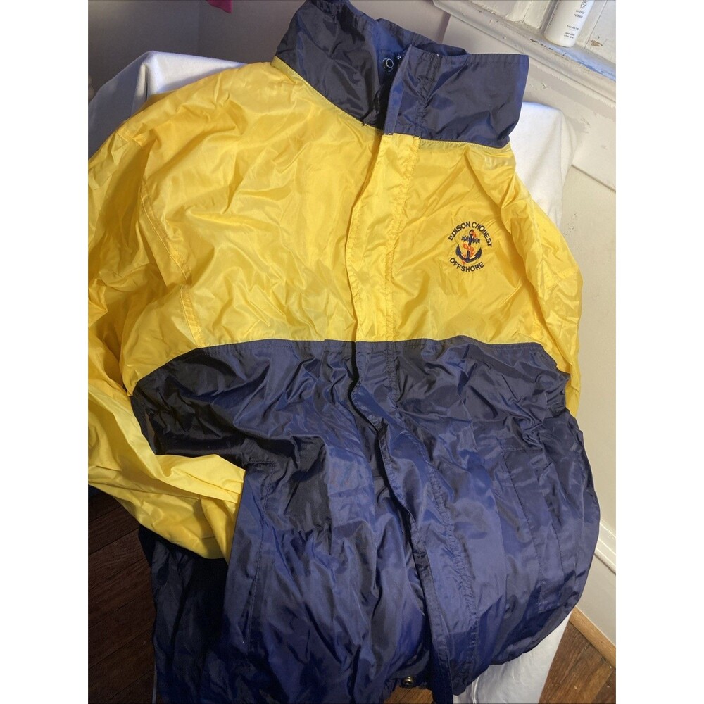 Outer Banks Windbreaker Rain Jacket men's Large Edison Chouest Offshore Fishing